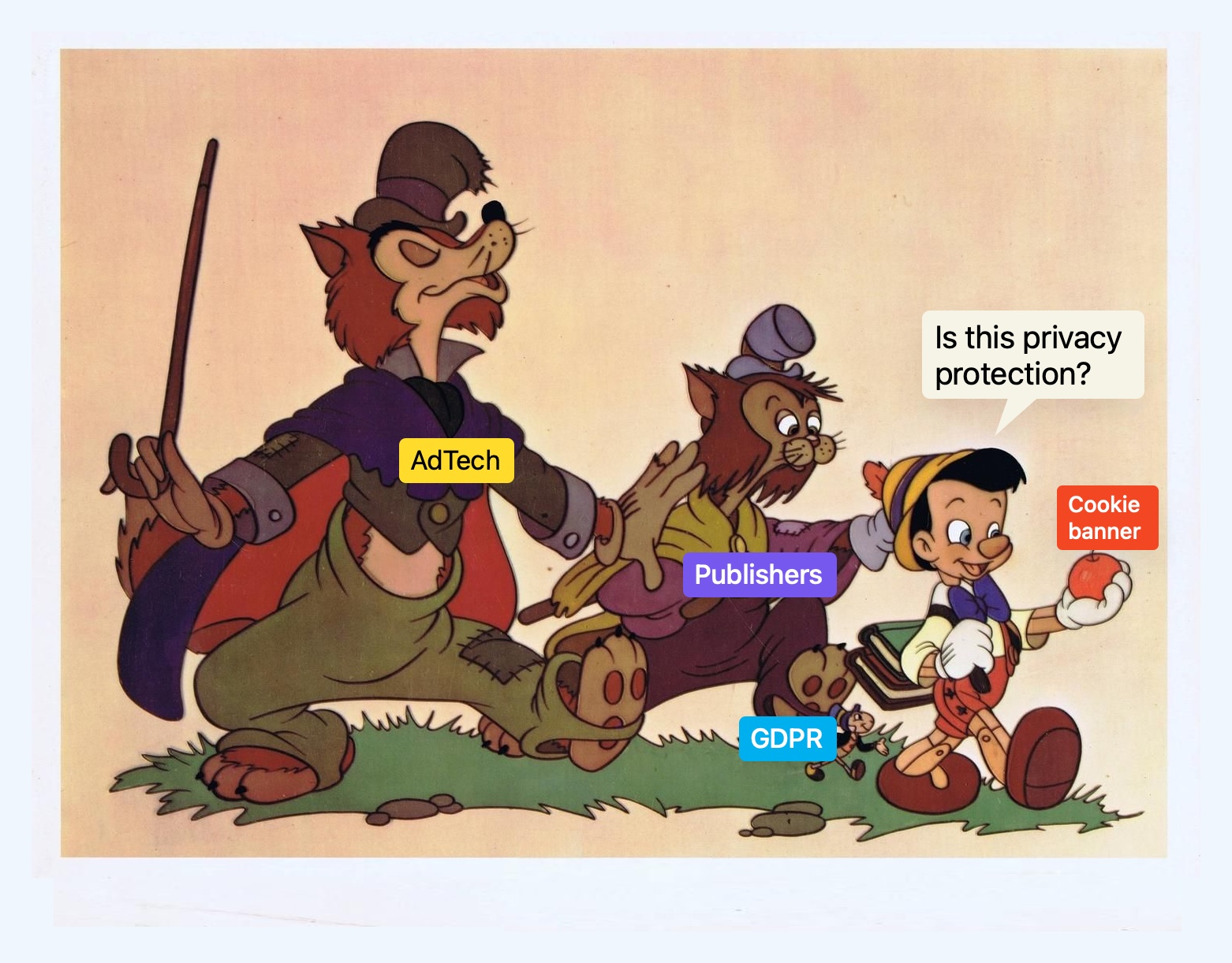 Are cookie banners privacy protection? (Cartoon) 